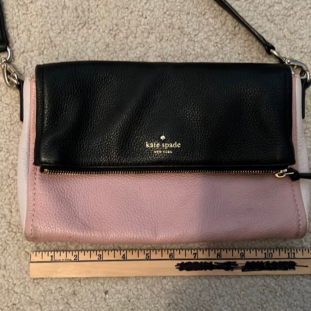 Pink and black Kate spade cross body purse